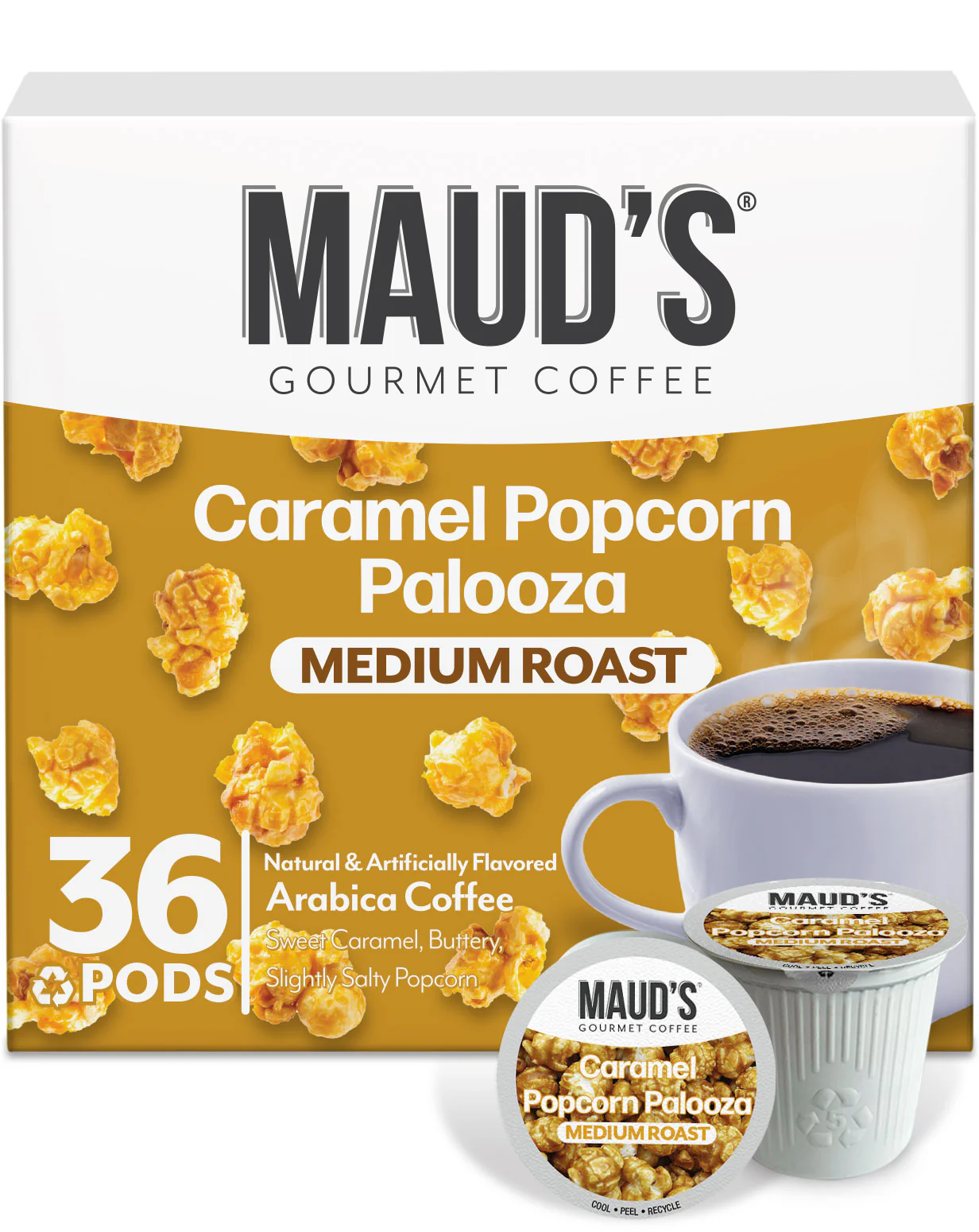 Maud's Caramel Popcorn Flavored Coffee Pods - Image 3