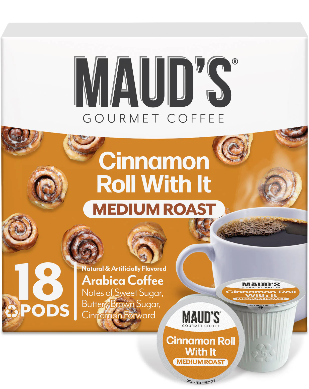 Maud's Cinnamon Roll Flavored Coffee Pods - Image 4