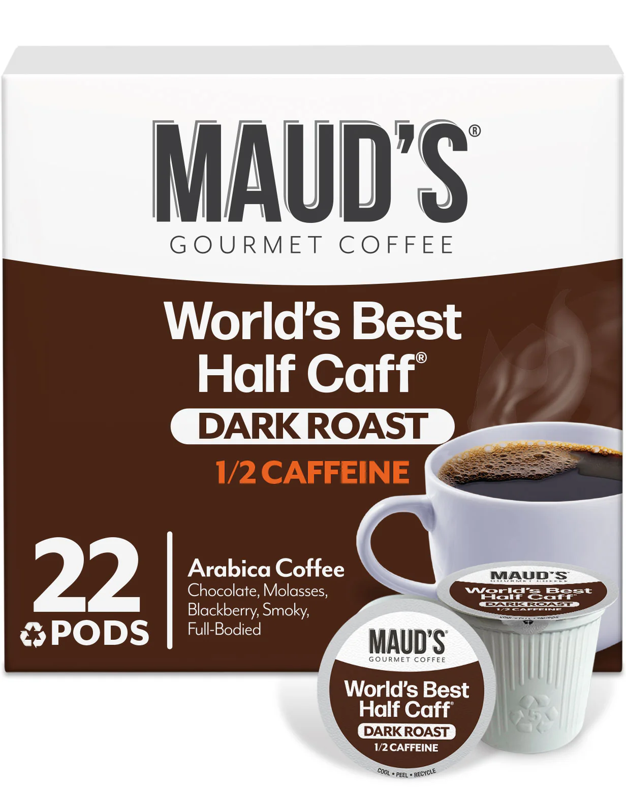 Maud's Half Caff Dark Roast Coffee Pods - Image 3