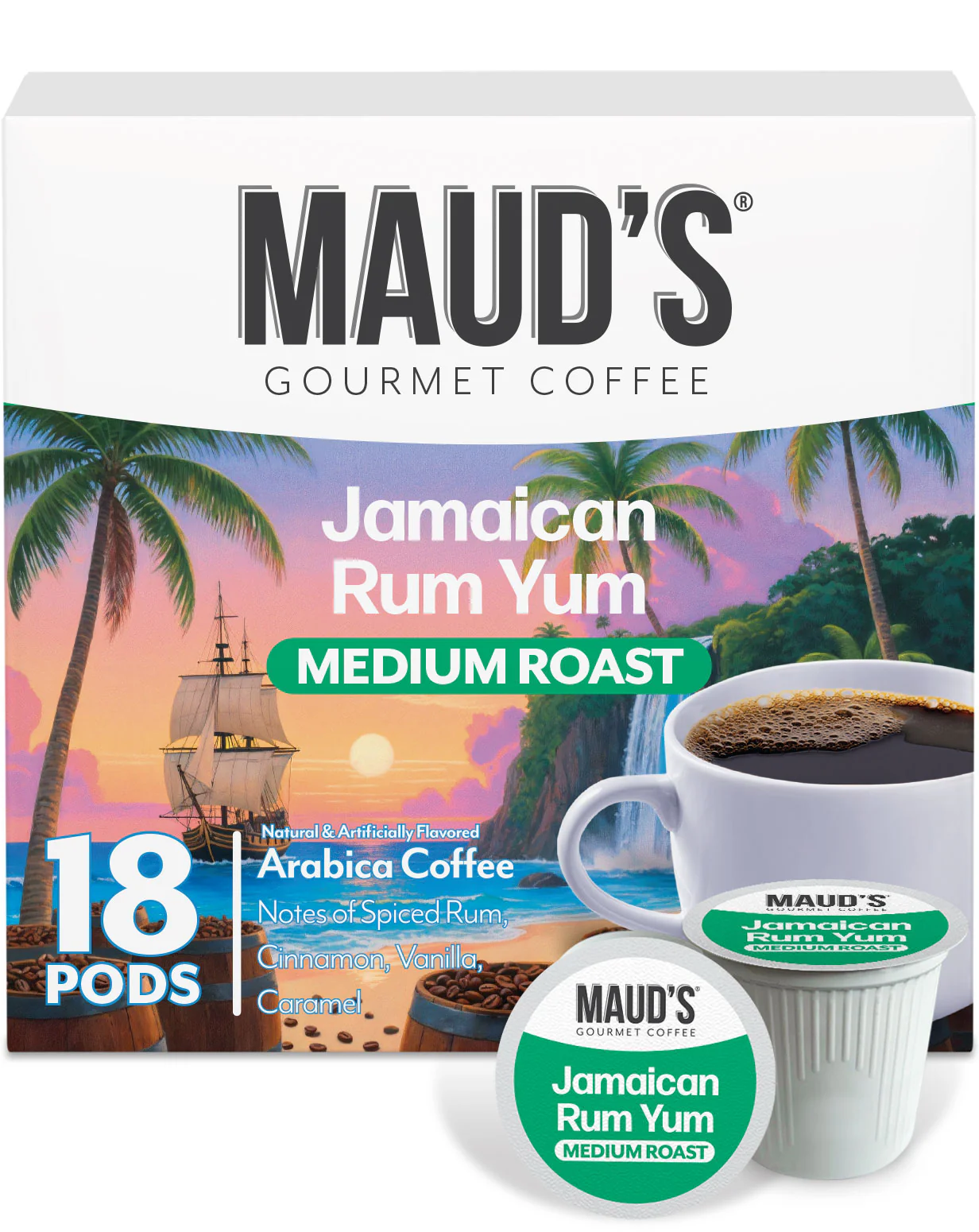 Maud's Jamaican Rum Yum Coffee Pods - Image 3