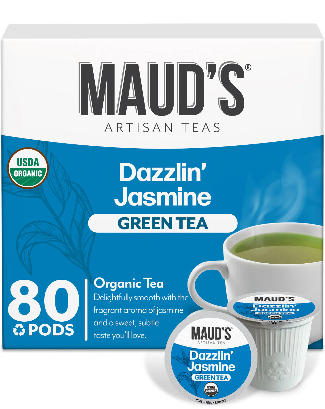 Maud's Organic Jasmine Green Tea Pods - Image 3