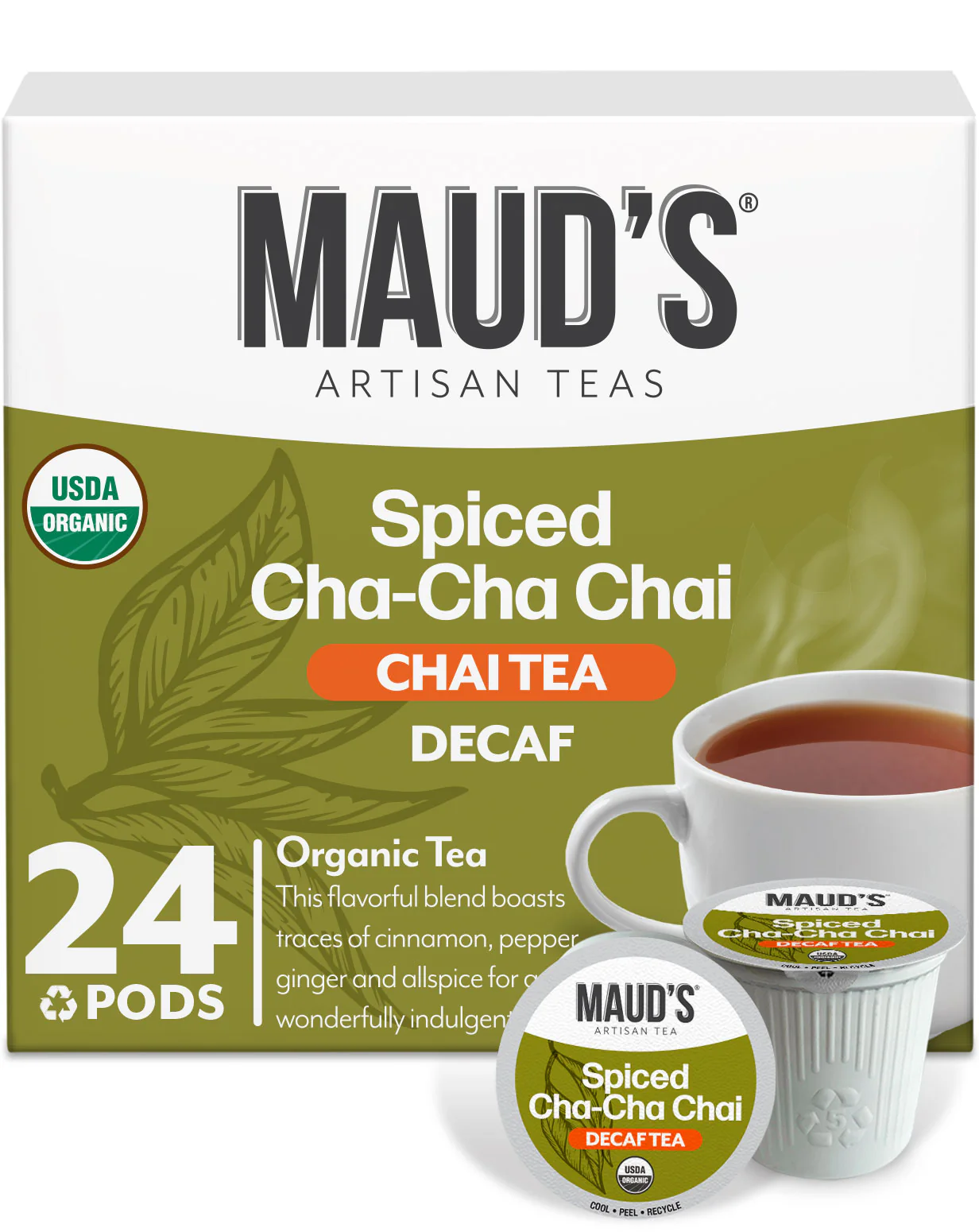 Maud's Organic Decaf Chai Tea Pods - Image 5
