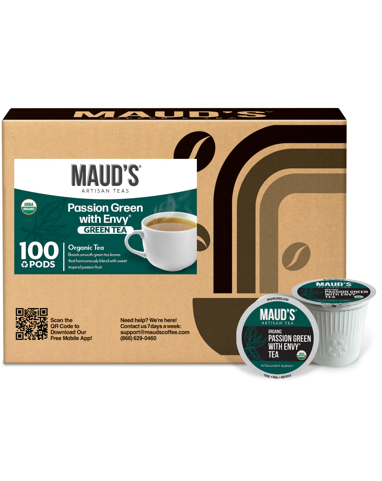 Maud's Organic Passion Green Tea Pods - Image 5