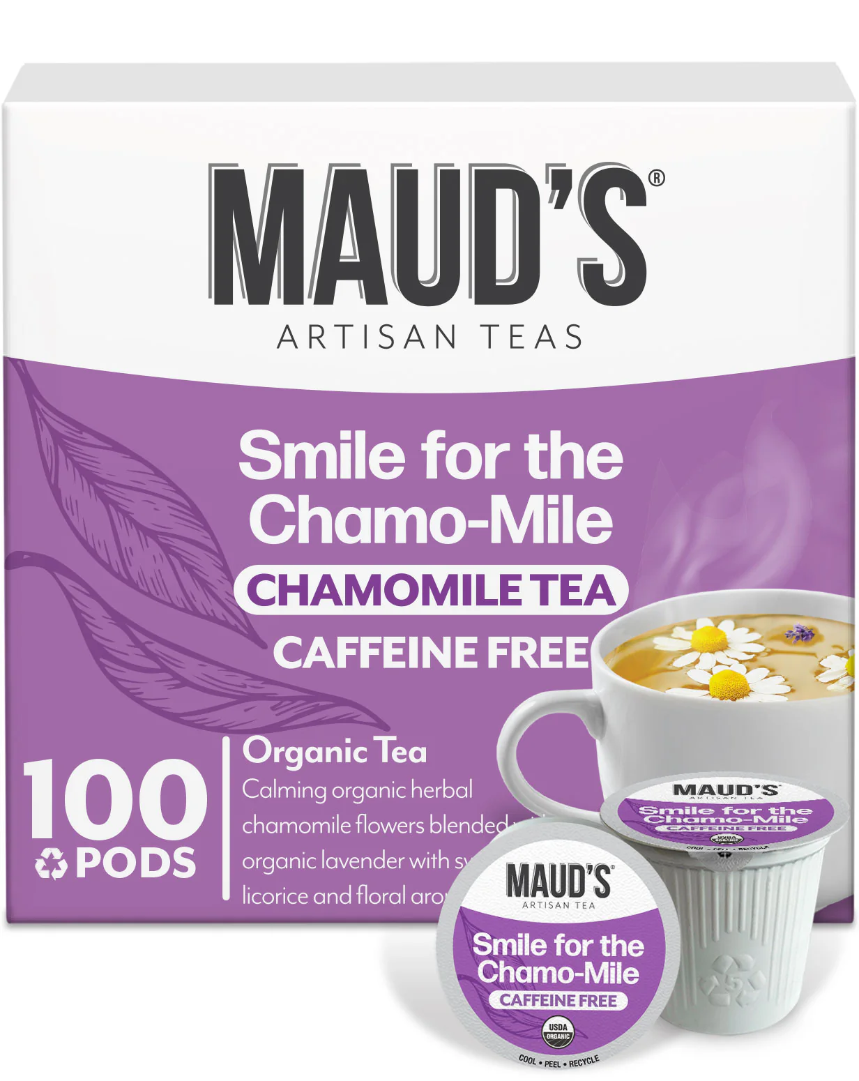 Maud's Organic Chamomile Lavender Tea Pods - Image 3
