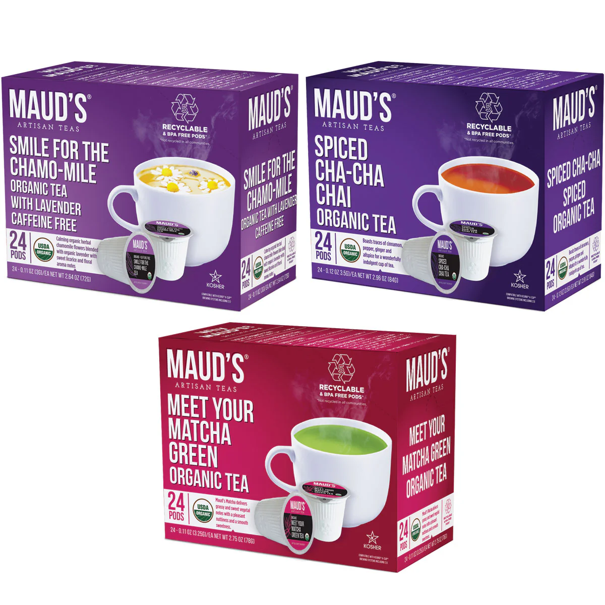 Maud's Organic Tea Variety Bundle - 72ct - Image 3