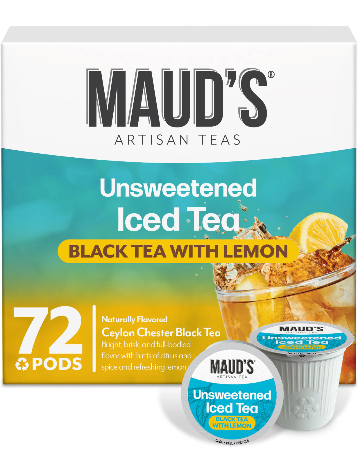 Maud's Unsweetened Black Iced Tea with Lemon - Image 5