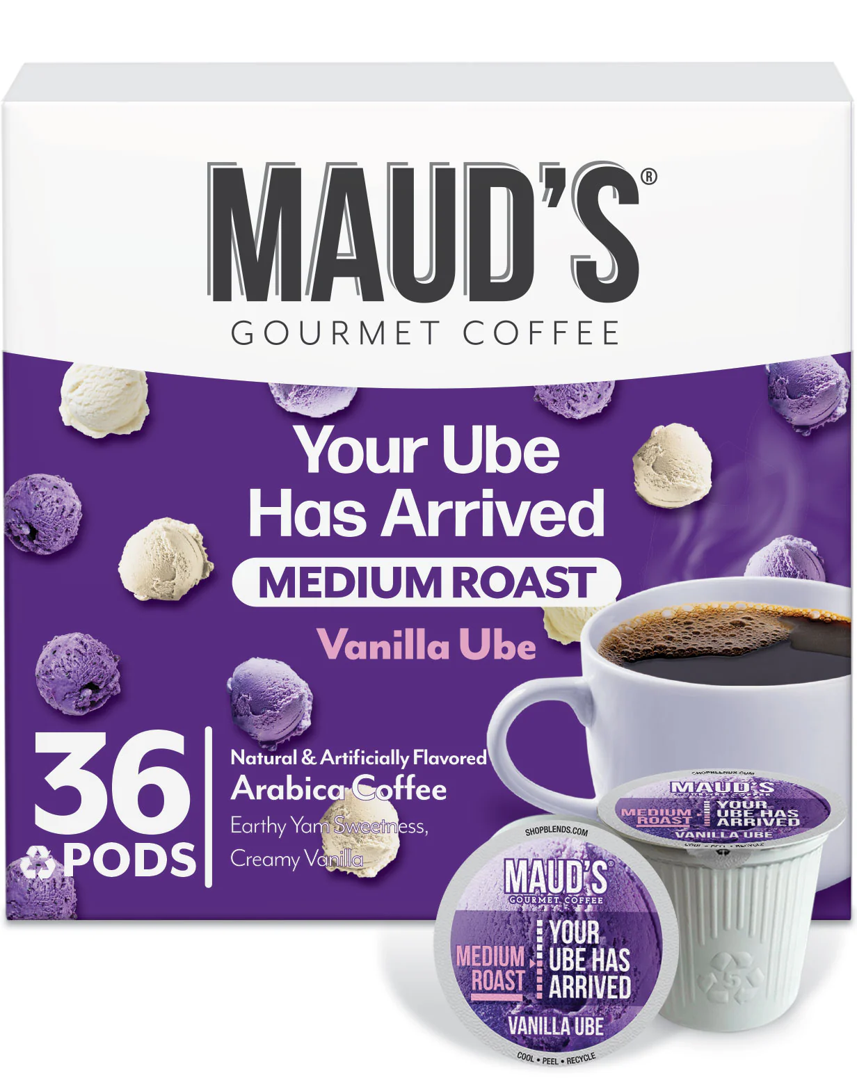 Maud's Vanilla Ube Flavored Coffee Pods - Image 3