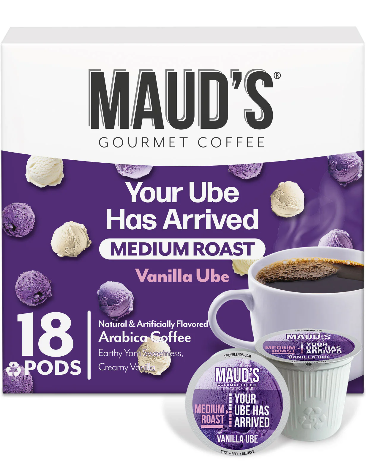 Maud's Vanilla Ube Flavored Coffee Pods - Image 4